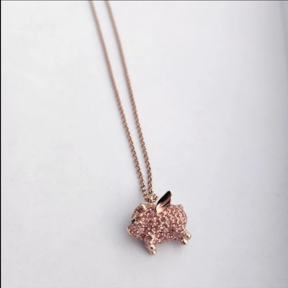 Flying Pink Piggy Necklace - Picture 7 of 16